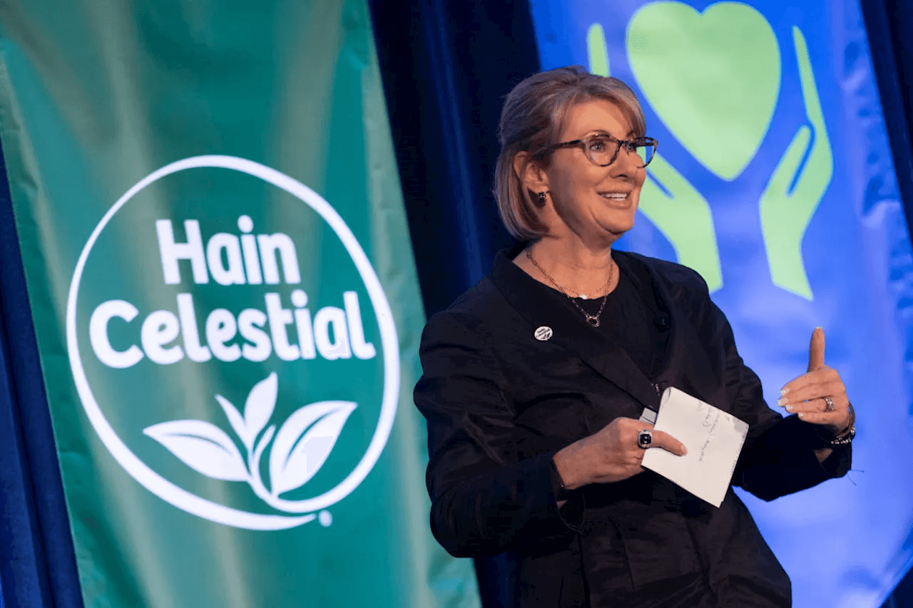 Wendy Davidson on stage at Hain Celestial